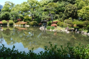 Japanese garden within the castle grounds